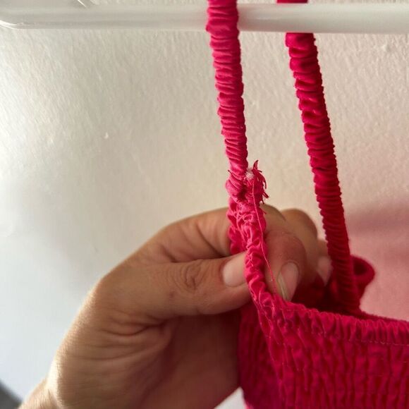 SNDYS Revolve Magenta Pink Smocked Mini Dress Size 2 Y2K Barbie Bratz - Picture 2 of 12